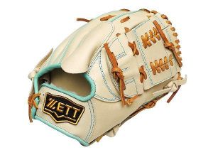 ZETT Pro Model Elite 12 inch Pitcher Glove - Beige/Skyblue ZETT Pro Model Elite 12 inch Pitcher Glove - Beige/Skyblue