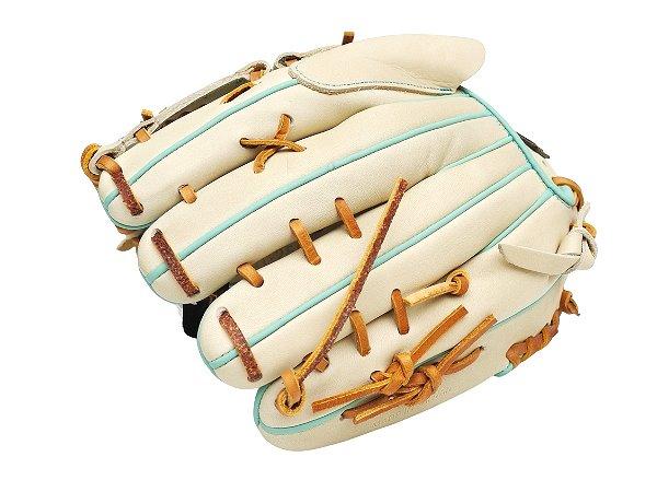 ZETT Pro Model Elite 12 inch Pitcher Glove - Beige/Skyblue