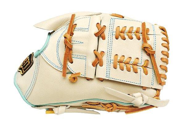 ZETT Pro Model Elite 12 inch Pitcher Glove - Beige/Skyblue