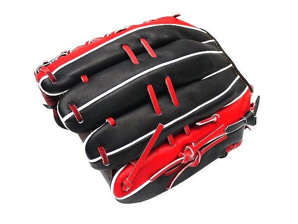 HI-GOLD Japan Steerhide 12.75 inch Outfielder Glove - Black/Red