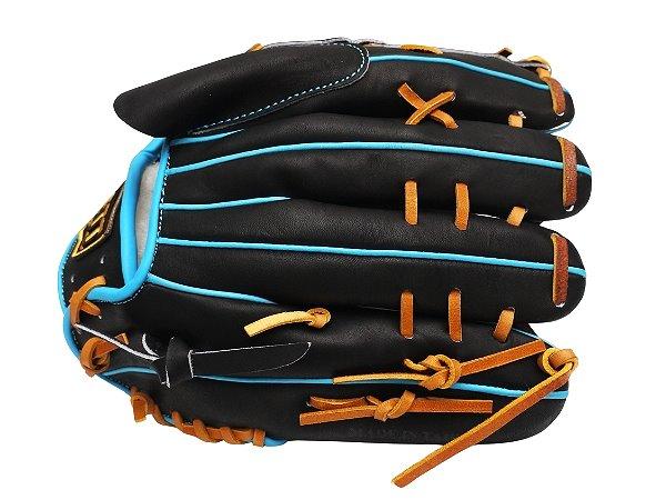 ZETT Pro Model Elite 12 inch LHT Pitcher Glove - Black/Skyblue